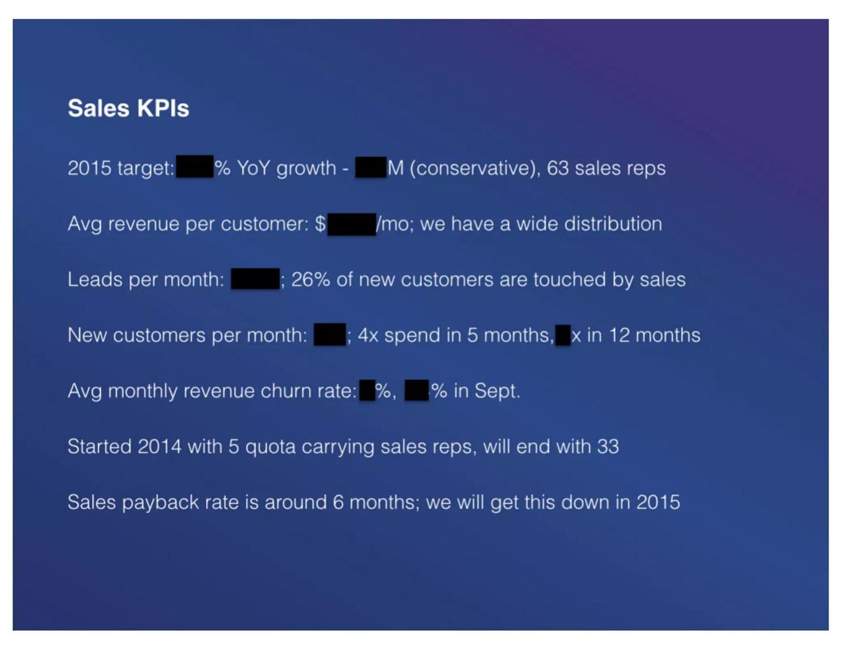 Mixpanel pitch deck unit economics slide 8