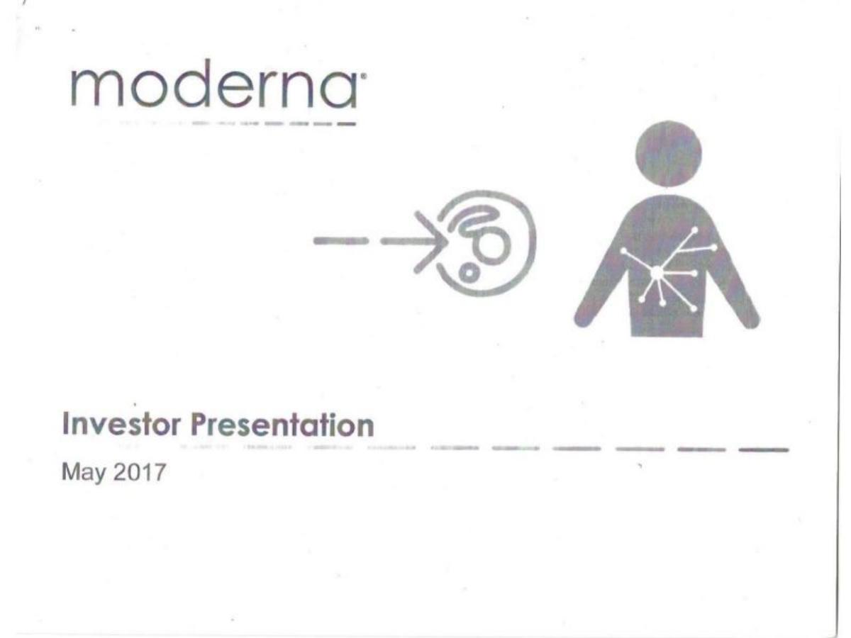 Moderna pitch deck slide 1 of 40