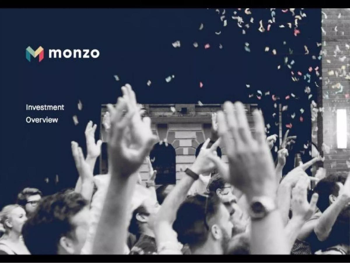 Monzo pitch deck slide 1 of 16