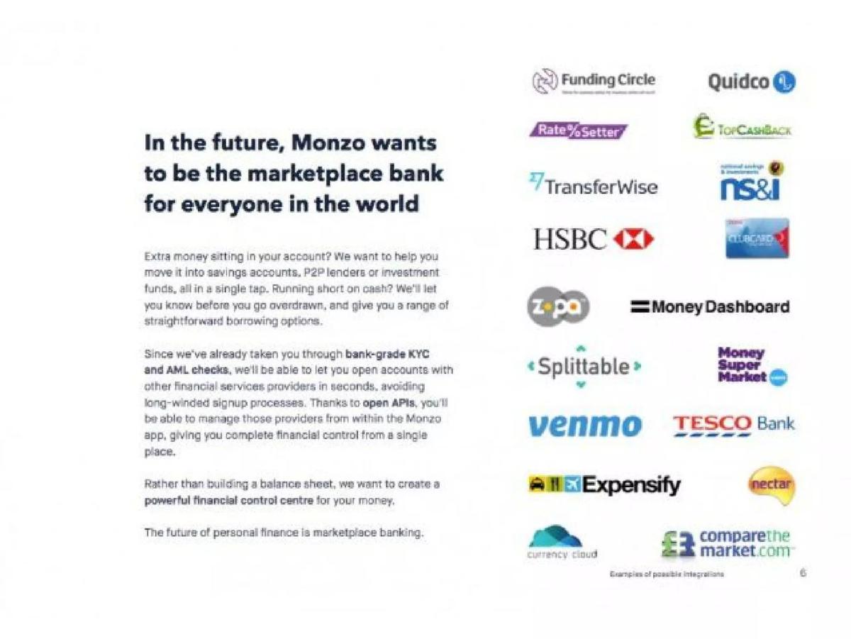 Monzo pitch deck slide 6 of 16