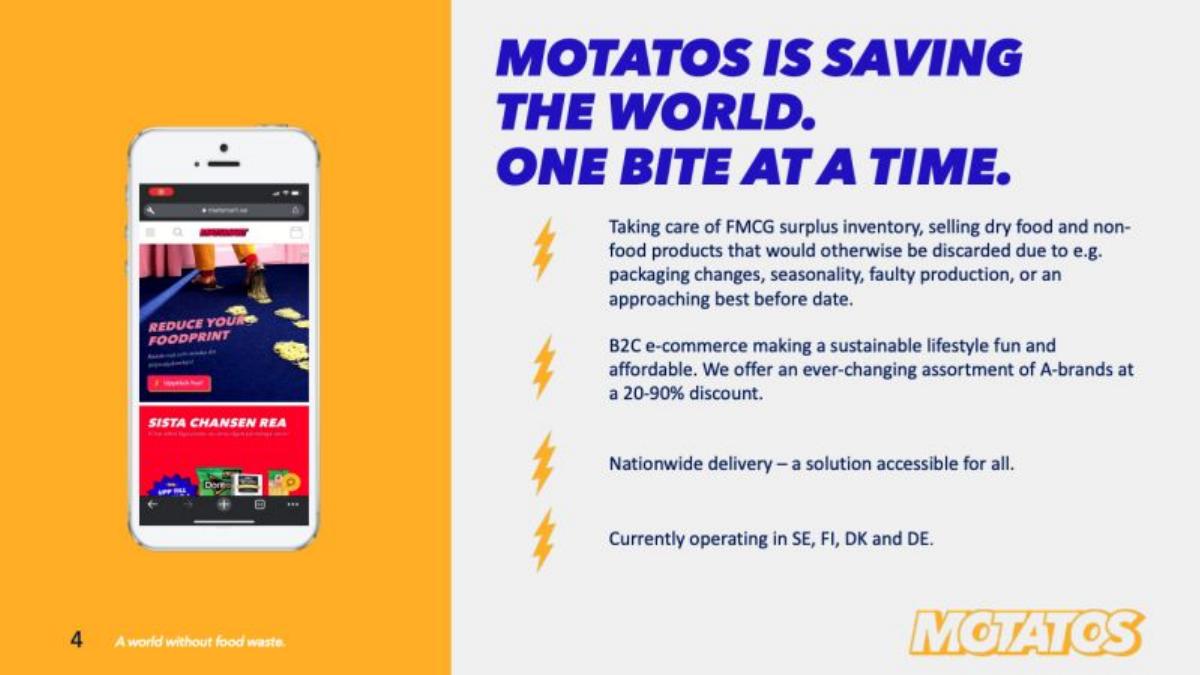 Motatos (Matsmart) pitch deck slide 4 of 13