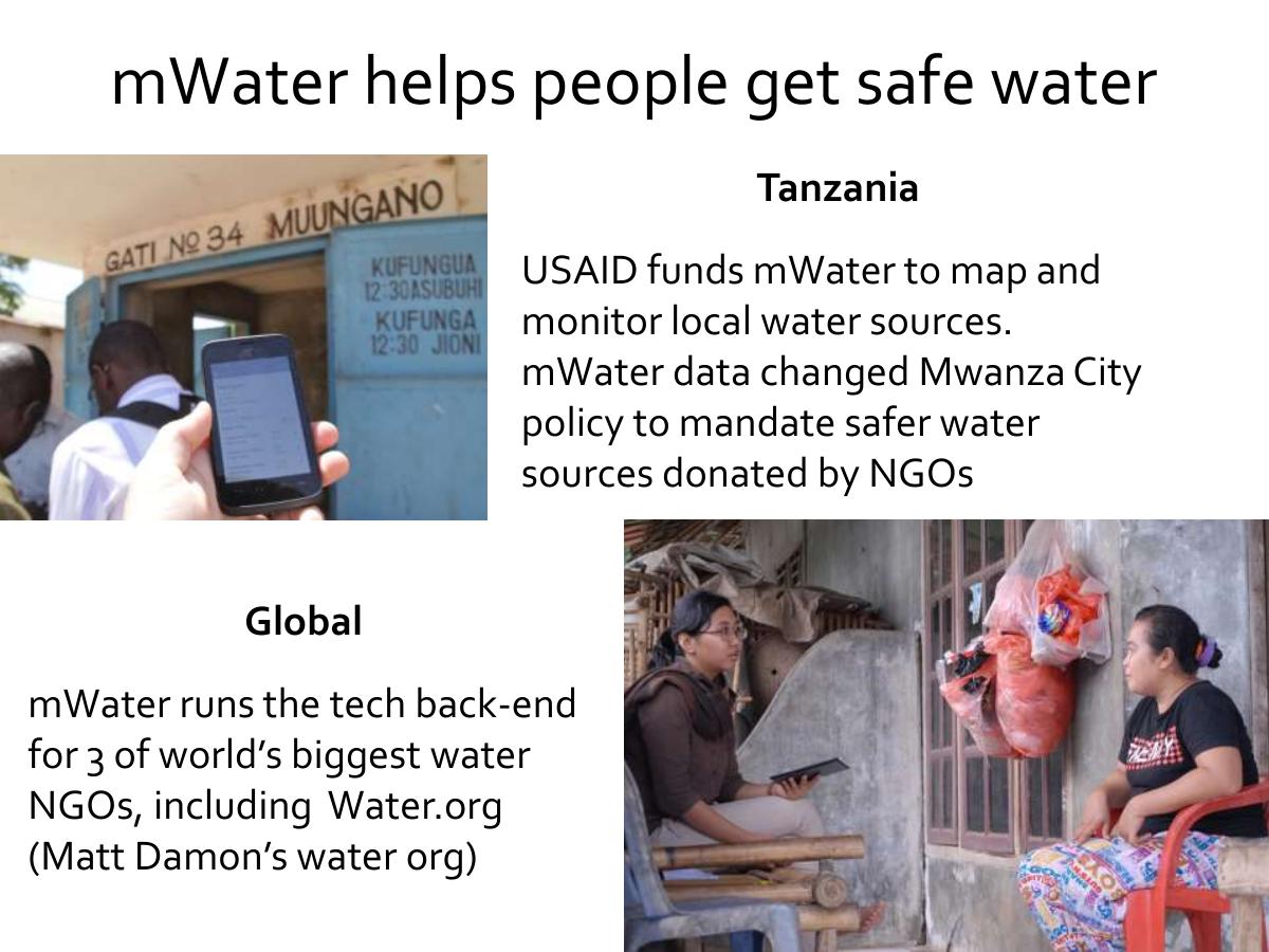 mWater pitch deck slide 4 of 9