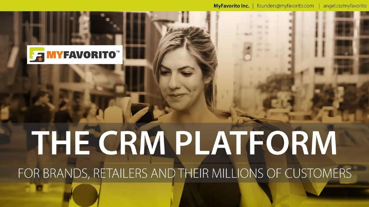 MyFavorito pitch deck slide 1 of 14