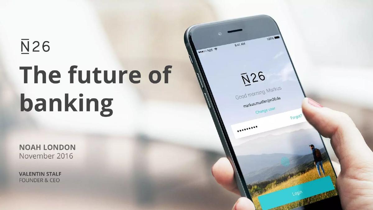 N26 pitch deck slide 1 of 22