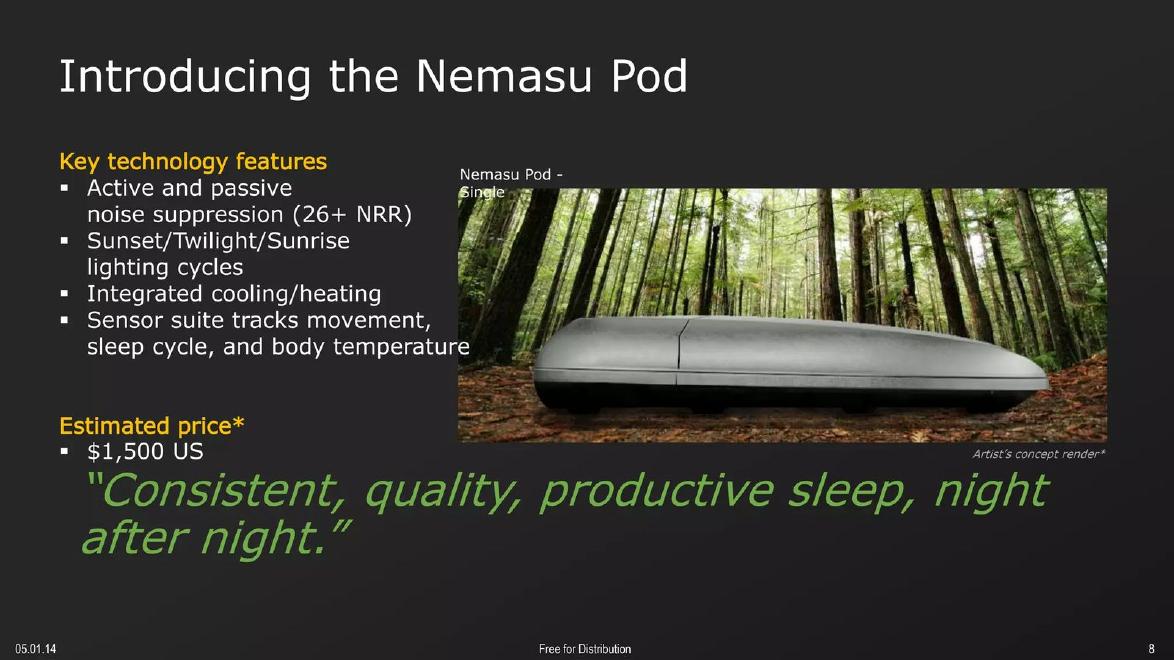 Nemasu pitch deck Product mockup slide slide 8