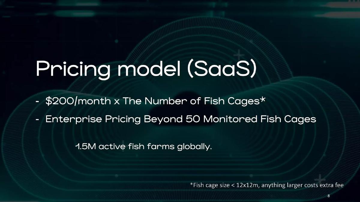 Nereus pitch deck pricing slide 8