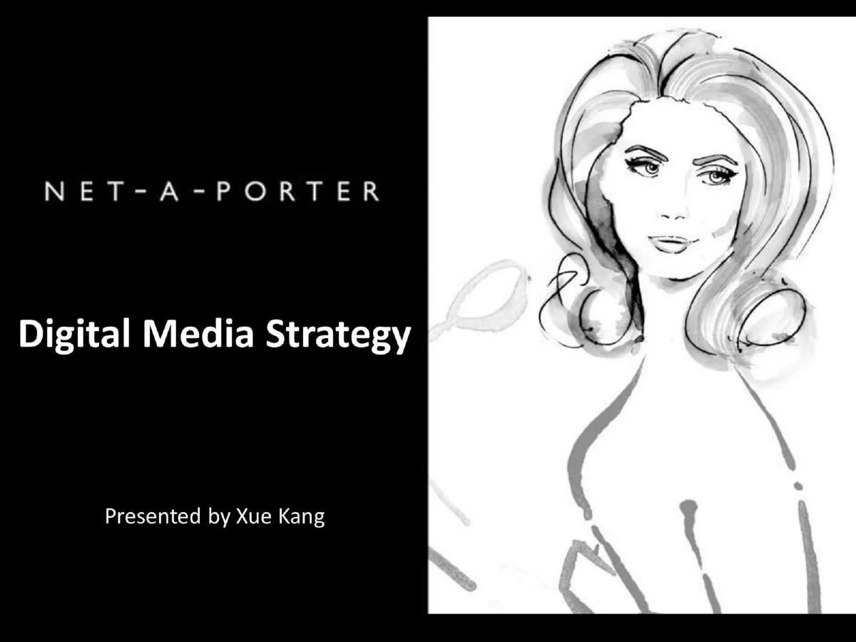 Net-A-Porter pitch deck slide 1 of 10