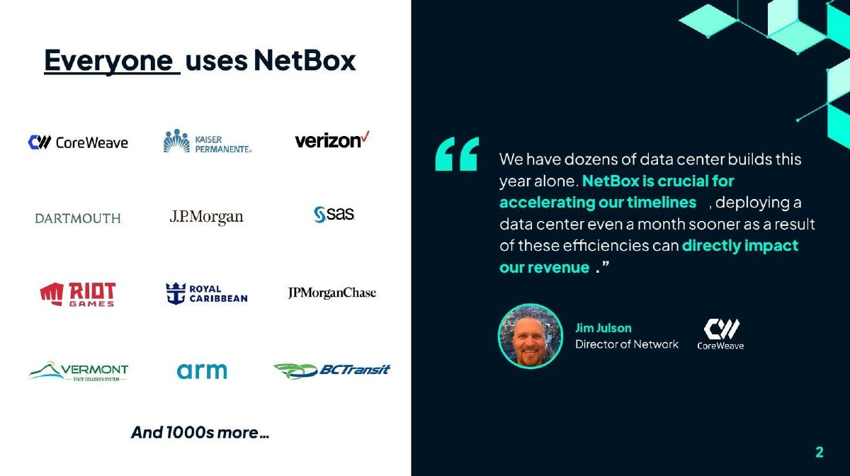 NetBox Labs pitch deck slide 2 of 12