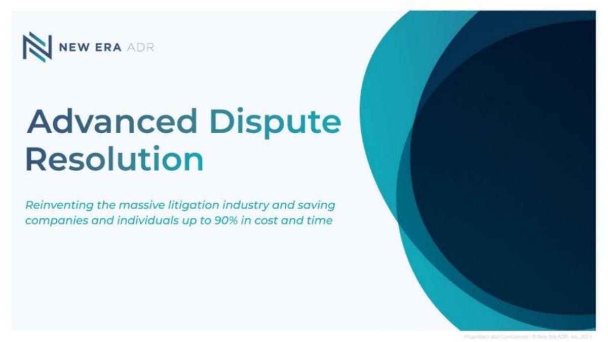 New Era ADR pitch deck slide 1 of 13