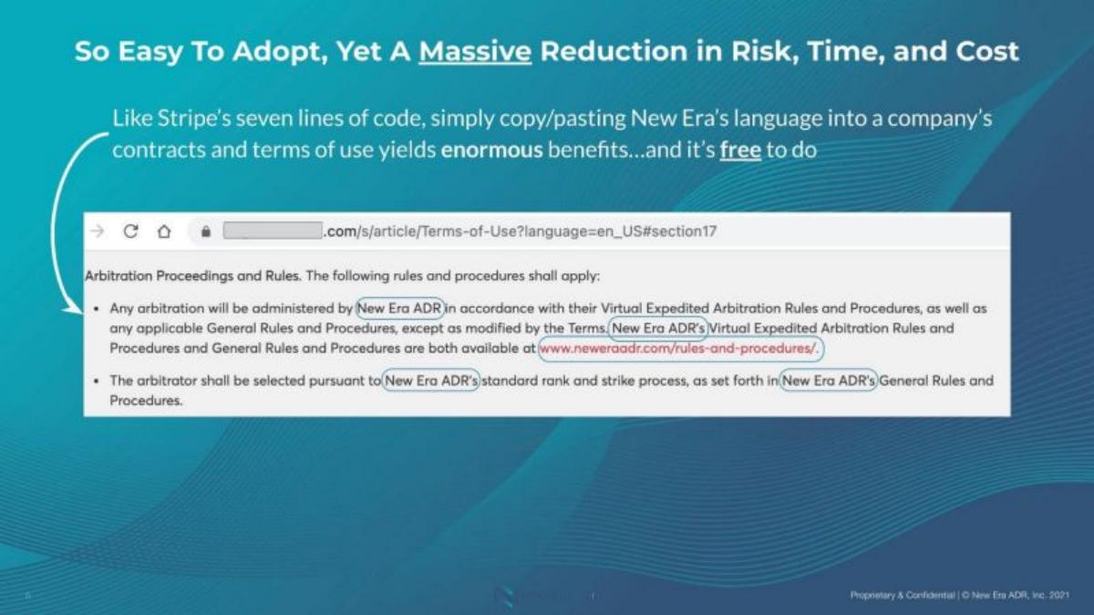 New Era ADR pitch deck slide 6 of 13
