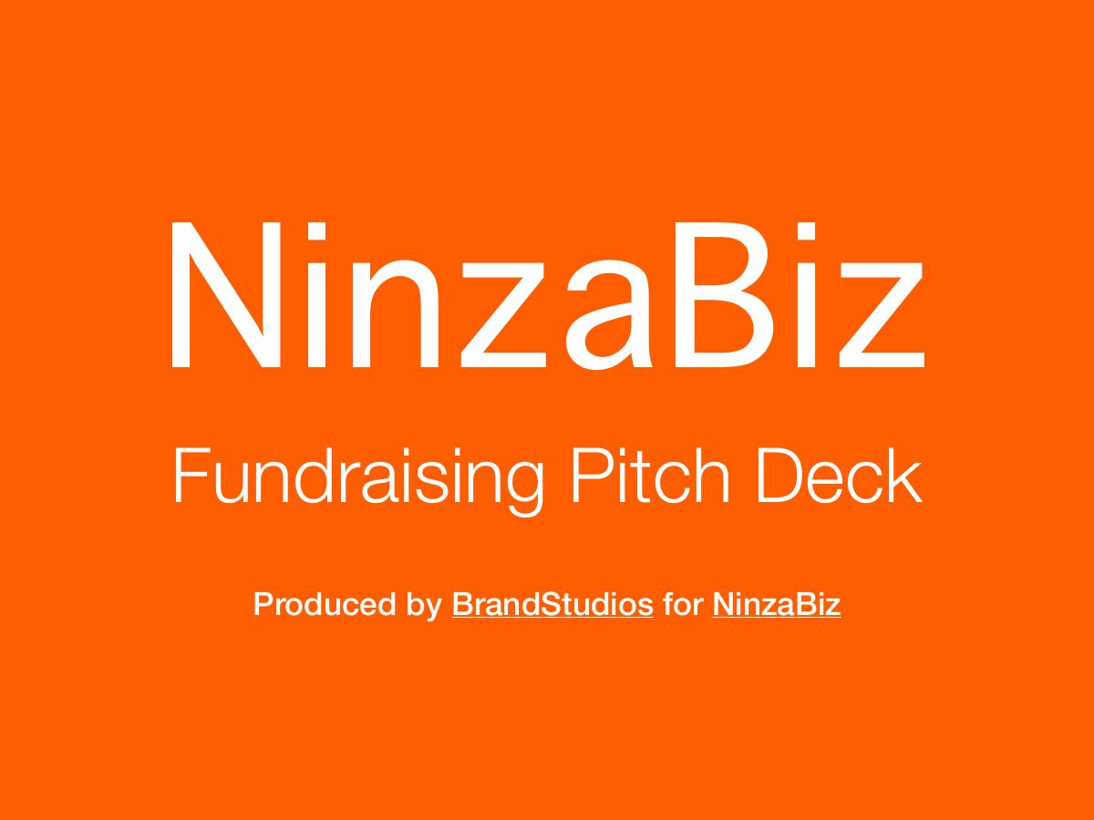 NinzaBiz pitch deck slide 1 of 12