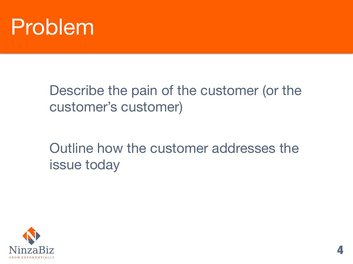 NinzaBiz pitch deck slide 4 of 12