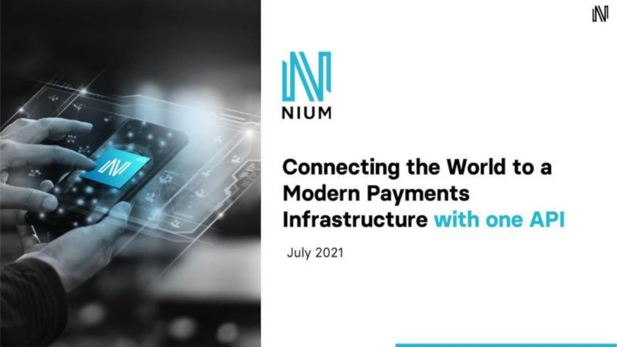 Nium pitch deck slide 1 of 12