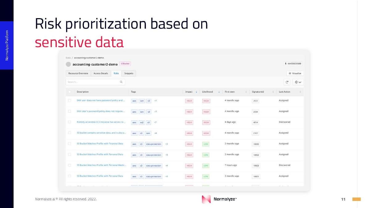 Normalyze pitch deck slide 11 of 16