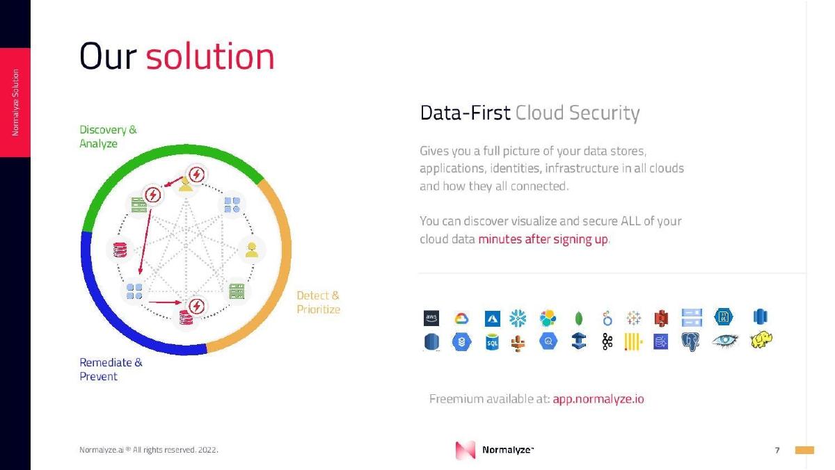 Normalyze pitch deck slide 7 of 16