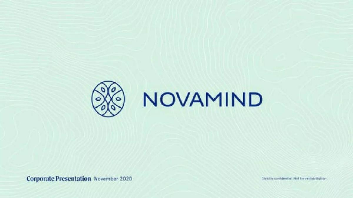Novamind pitch deck slide 1 of 20