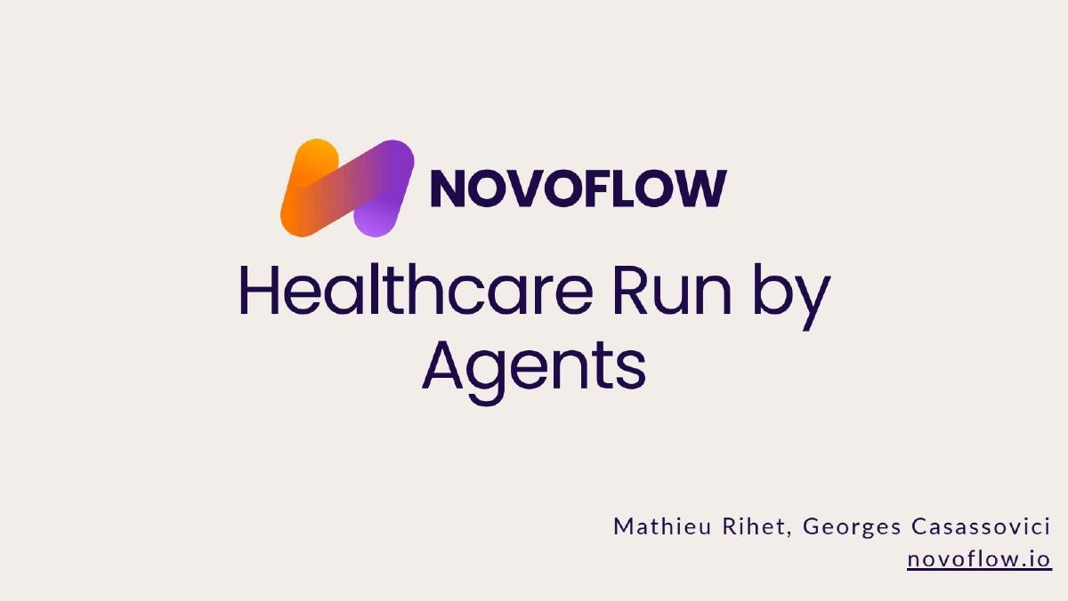 Novoflow pitch deck slide 1 of 9