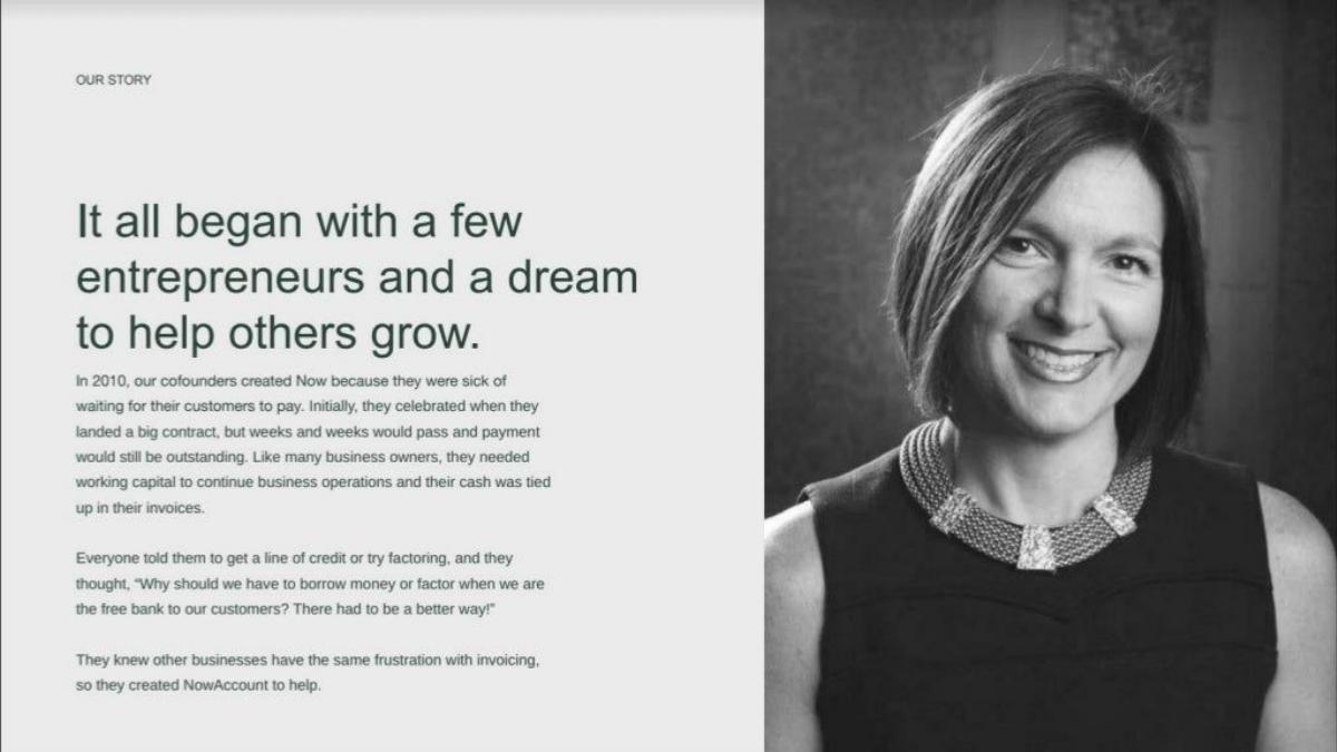 Now (NowAccount) pitch deck slide 3 of 7