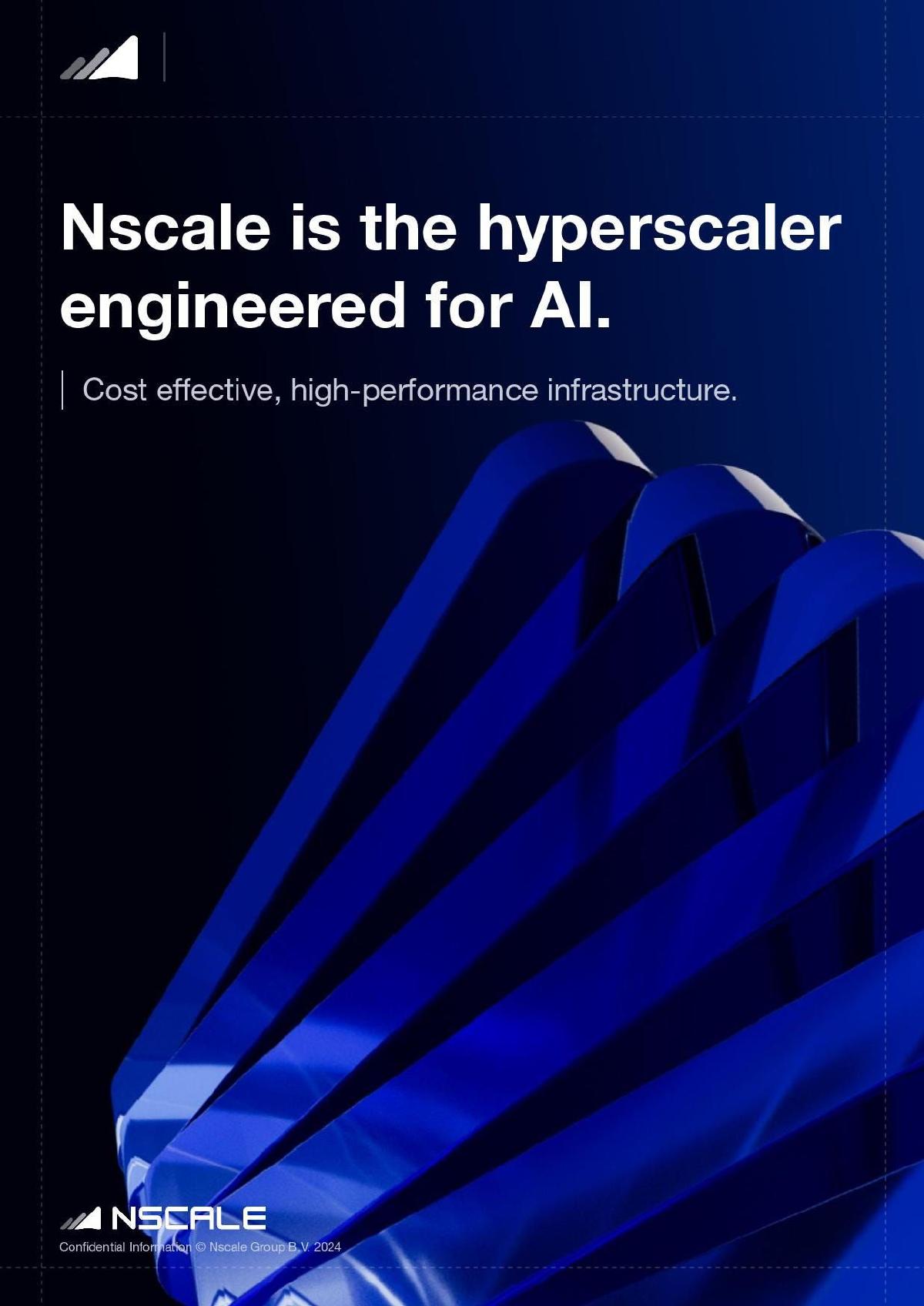 Nscale pitch deck slide 1 of 9