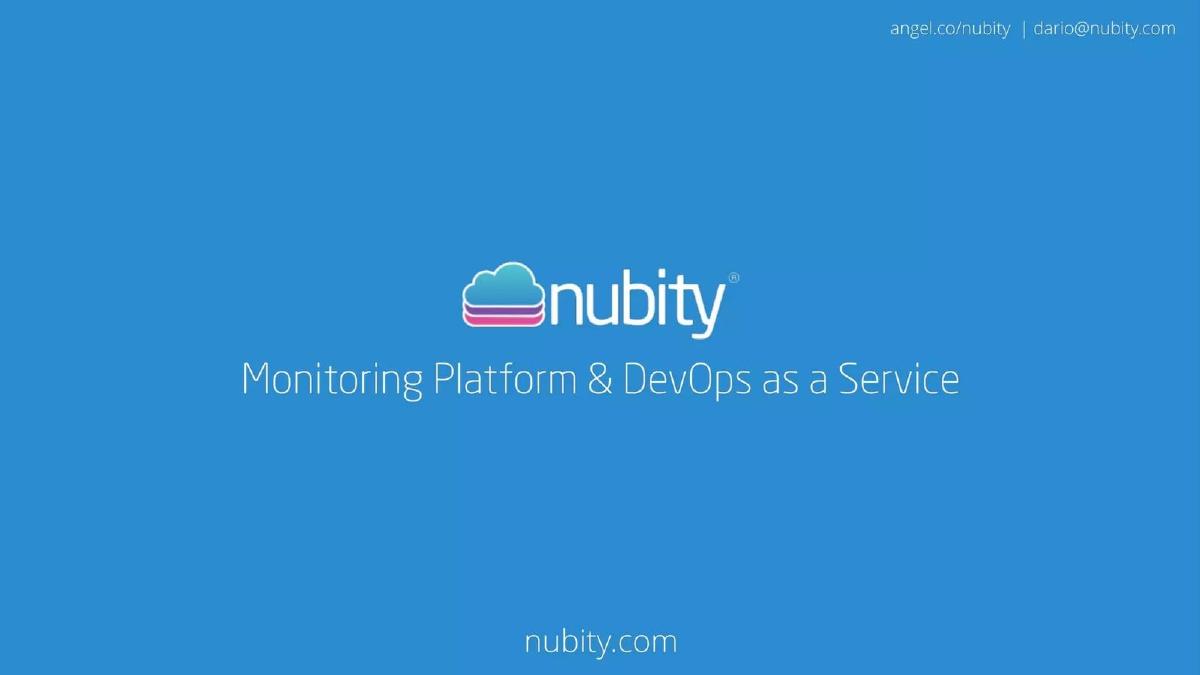 Nubity pitch deck slide 1 of 8