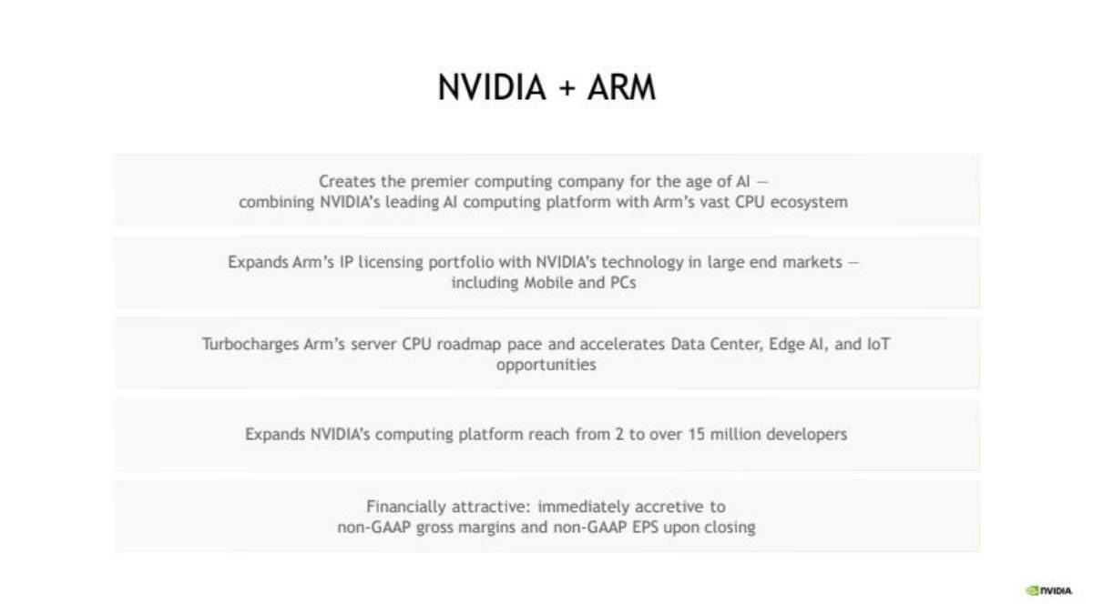 Nvidia × Arm pitch deck slide 5 of 15