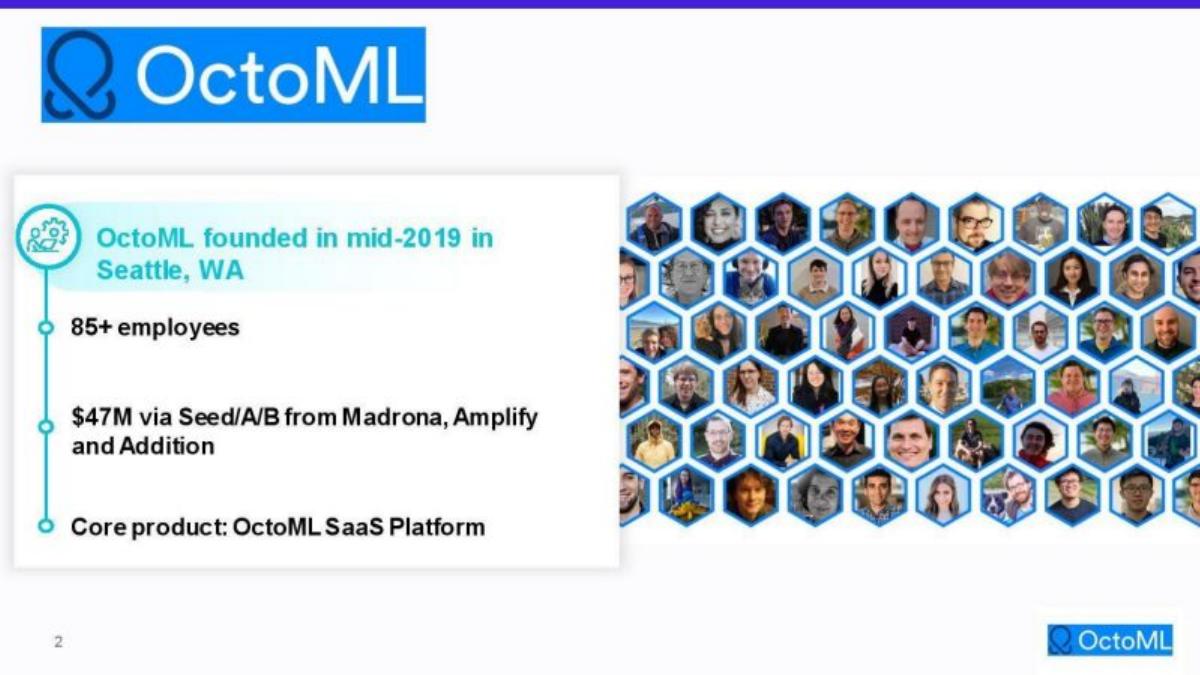 OctoML pitch deck slide 2 of 23