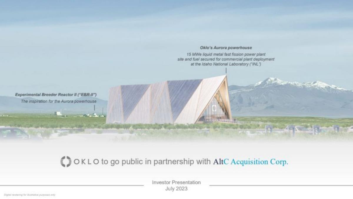 Oklo SPAC pitch deck slide 1 of 47