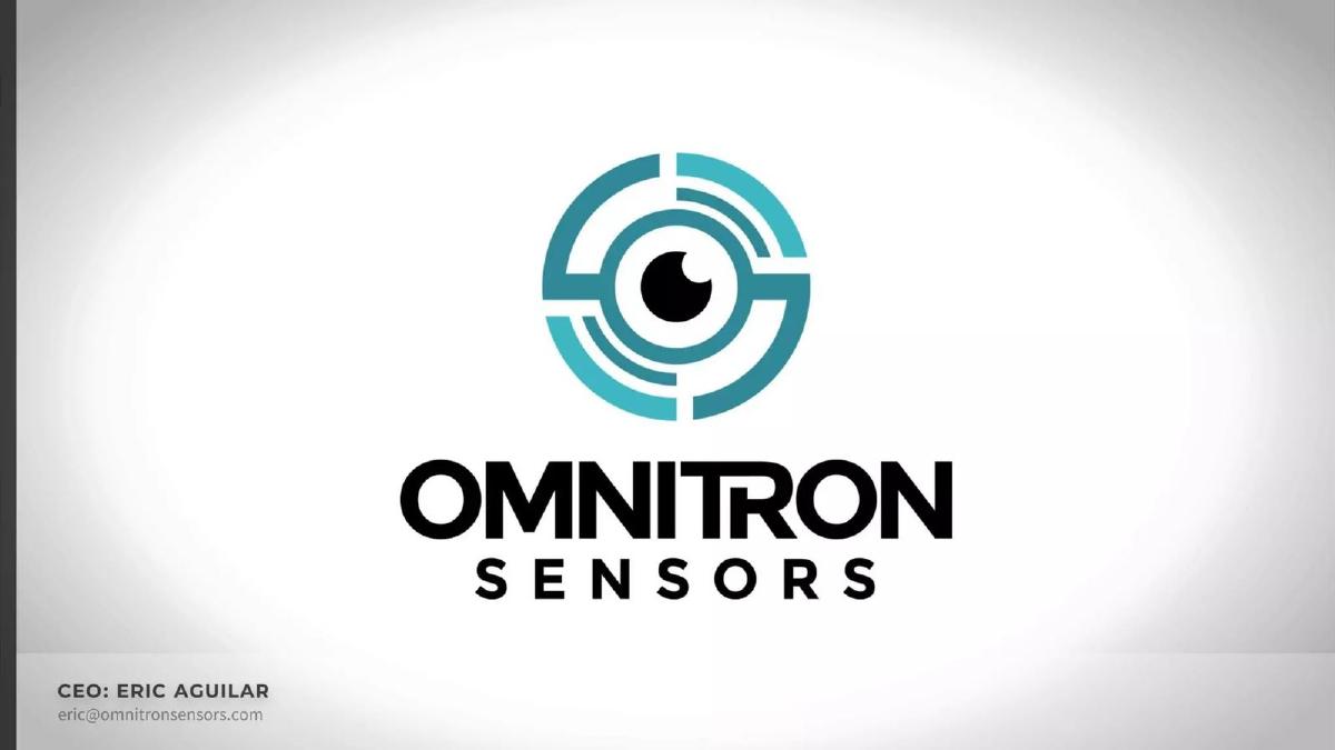 Omnitron Sensors pitch deck slide 1 of 9