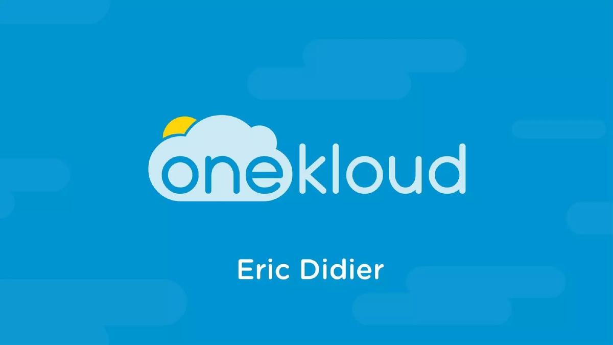 OneKloud pitch deck slide 1 of 9
