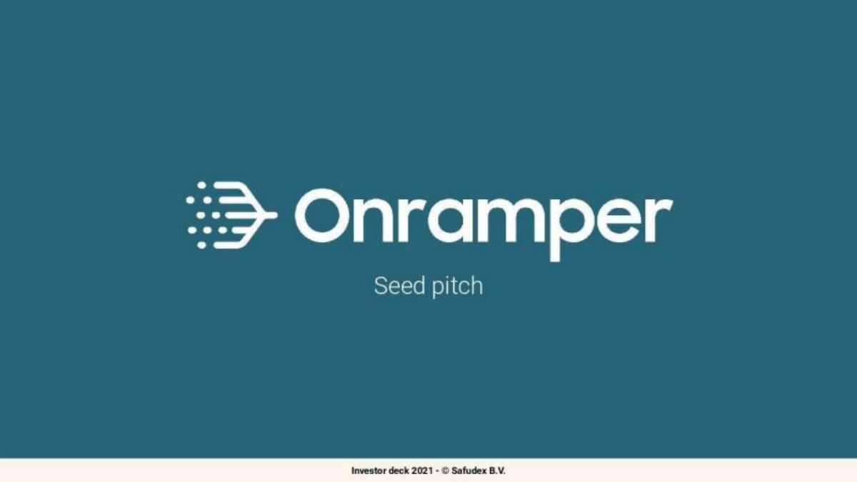 Onramper pitch deck slide 1 of 14