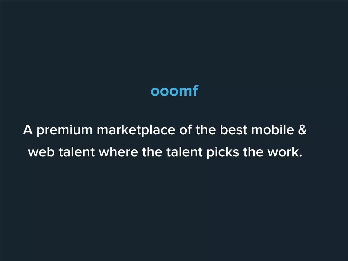 Oomf (now Crew) pitch deck slide 4 of 18