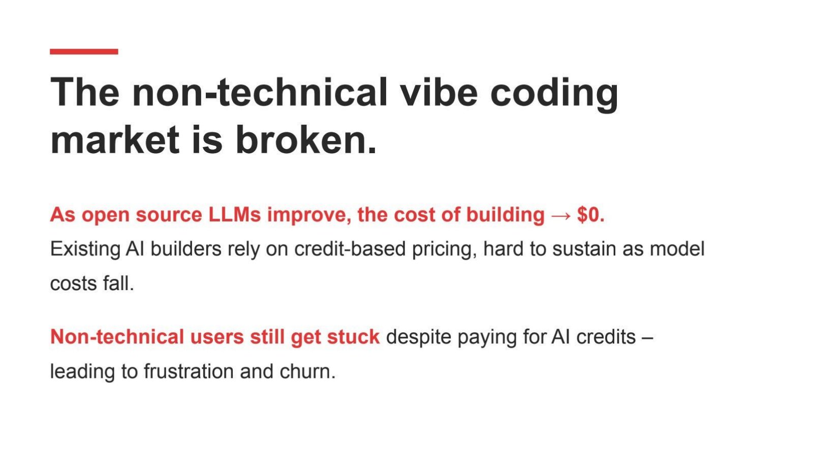 OpenBuilder pitch deck slide 3 of 9