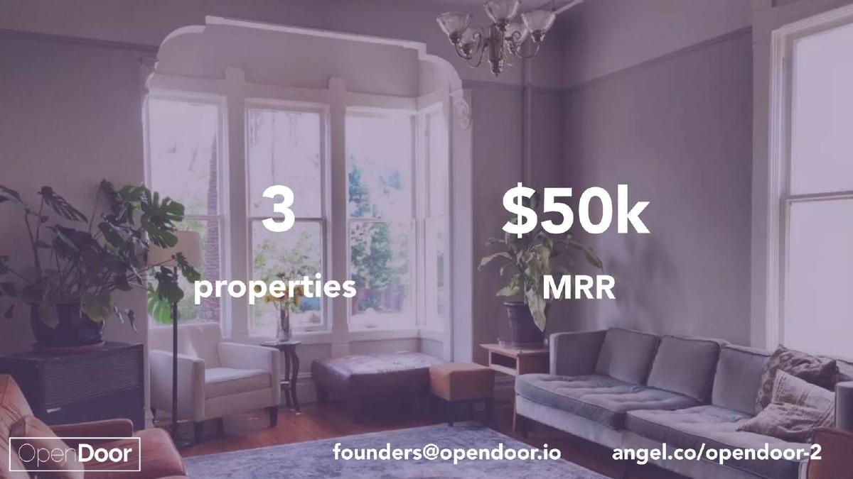 OpenDoor Coliving pitch deck slide 2 of 11