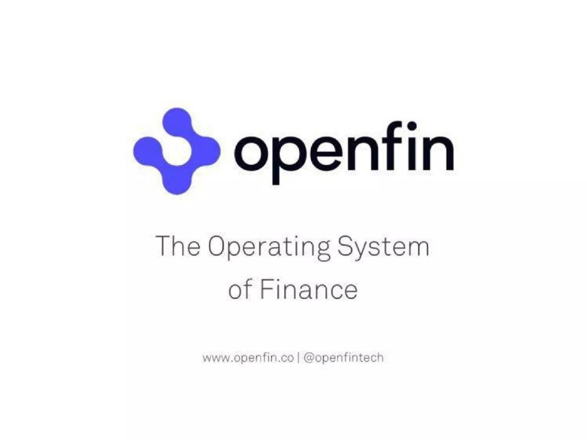 OpenFin pitch deck slide 1 of 16