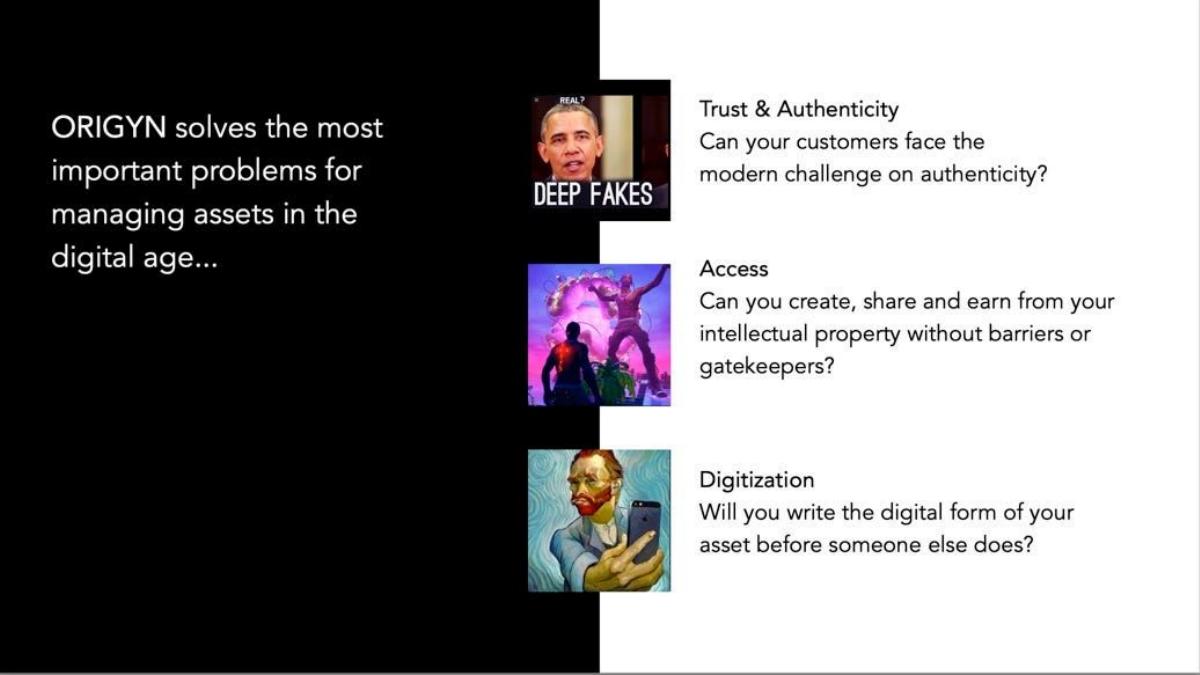 ORIGYN Foundation pitch deck slide 3 of 13