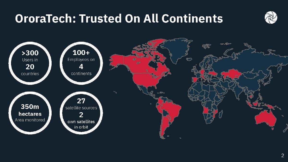 OroraTech pitch deck slide 2 of 10