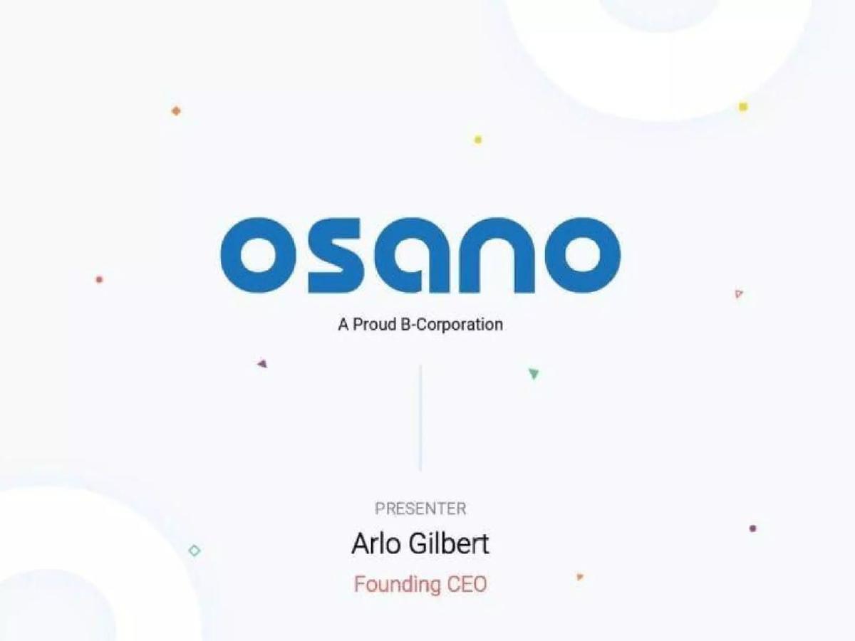Osano pitch deck slide 1 of 9