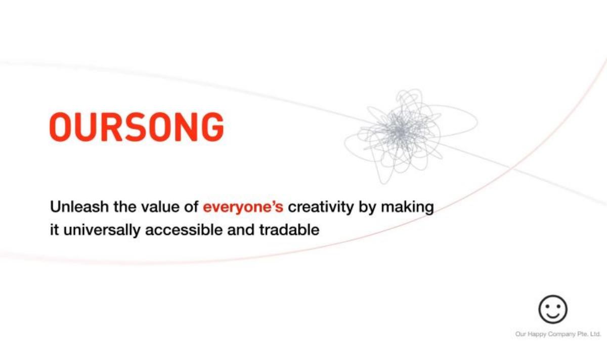 OurSong pitch deck slide 1 of 15