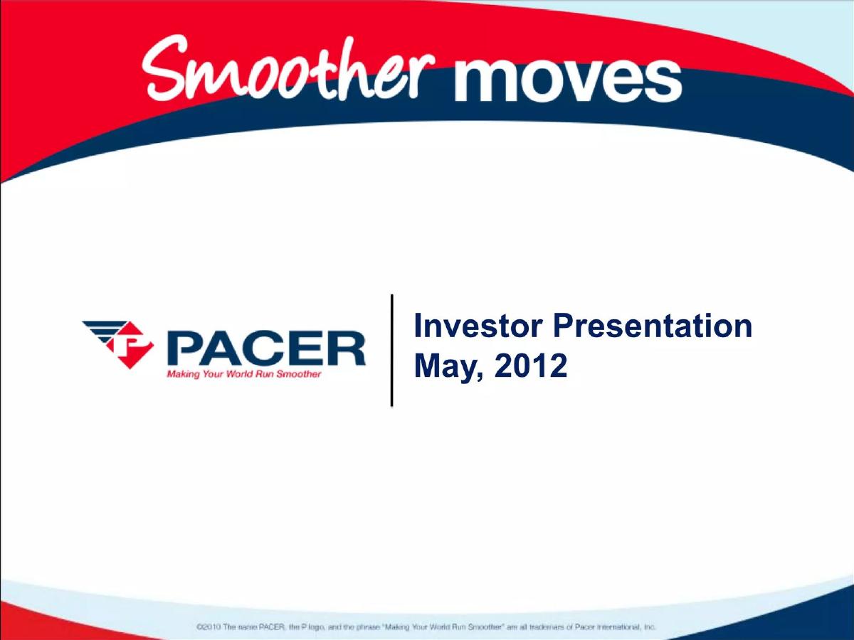 Pacer International pitch deck slide 1 of 33