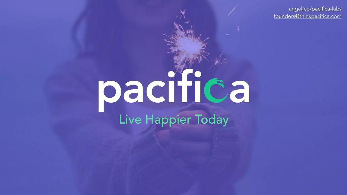 Pacifica Labs (now Sanvello) pitch deck slide 1 of 9
