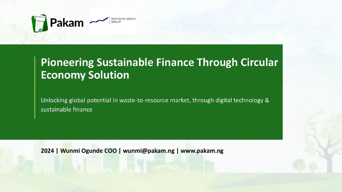 Pakam pitch deck slide 1 of 9