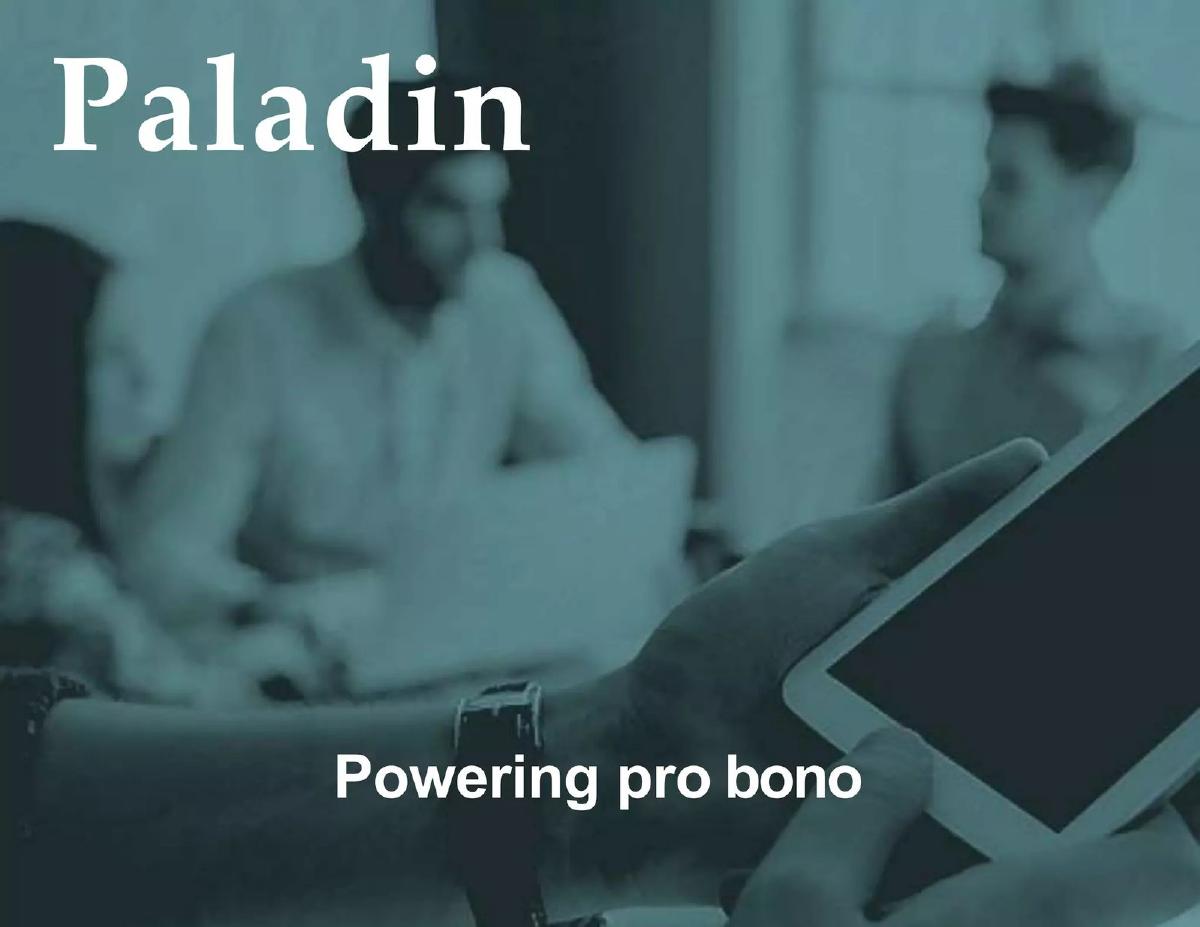 Paladin pitch deck slide 1 of 14