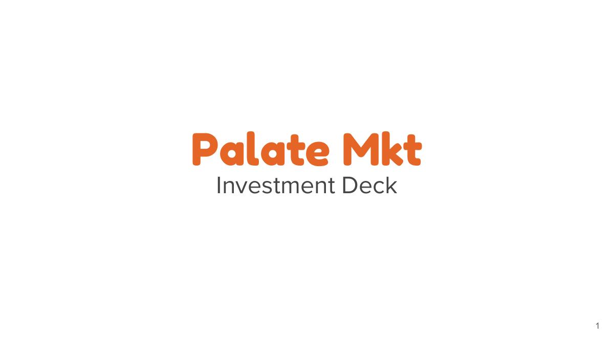 Palate pitch deck slide 1 of 29