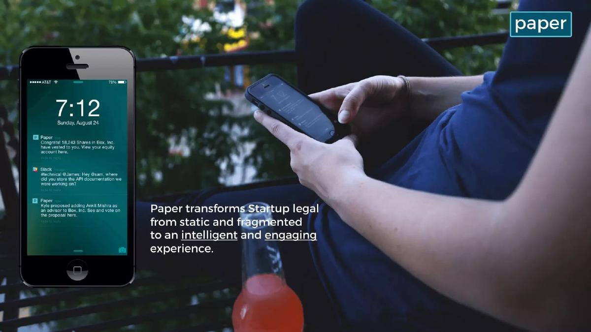 Paper Automated Legals (Paper Interactive, Inc.) pitch deck slide 1 of 19