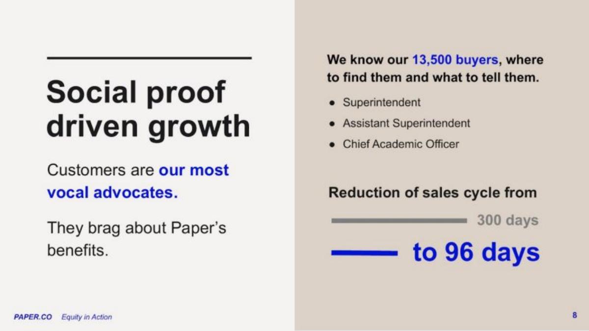 Paper pitch deck go-to-market slide 8