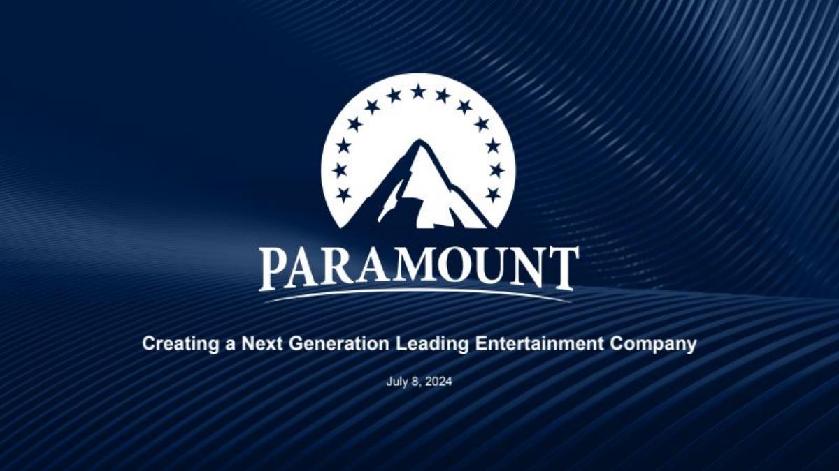 Skydance × Paramount Acquisition pitch deck slide 1 of 33