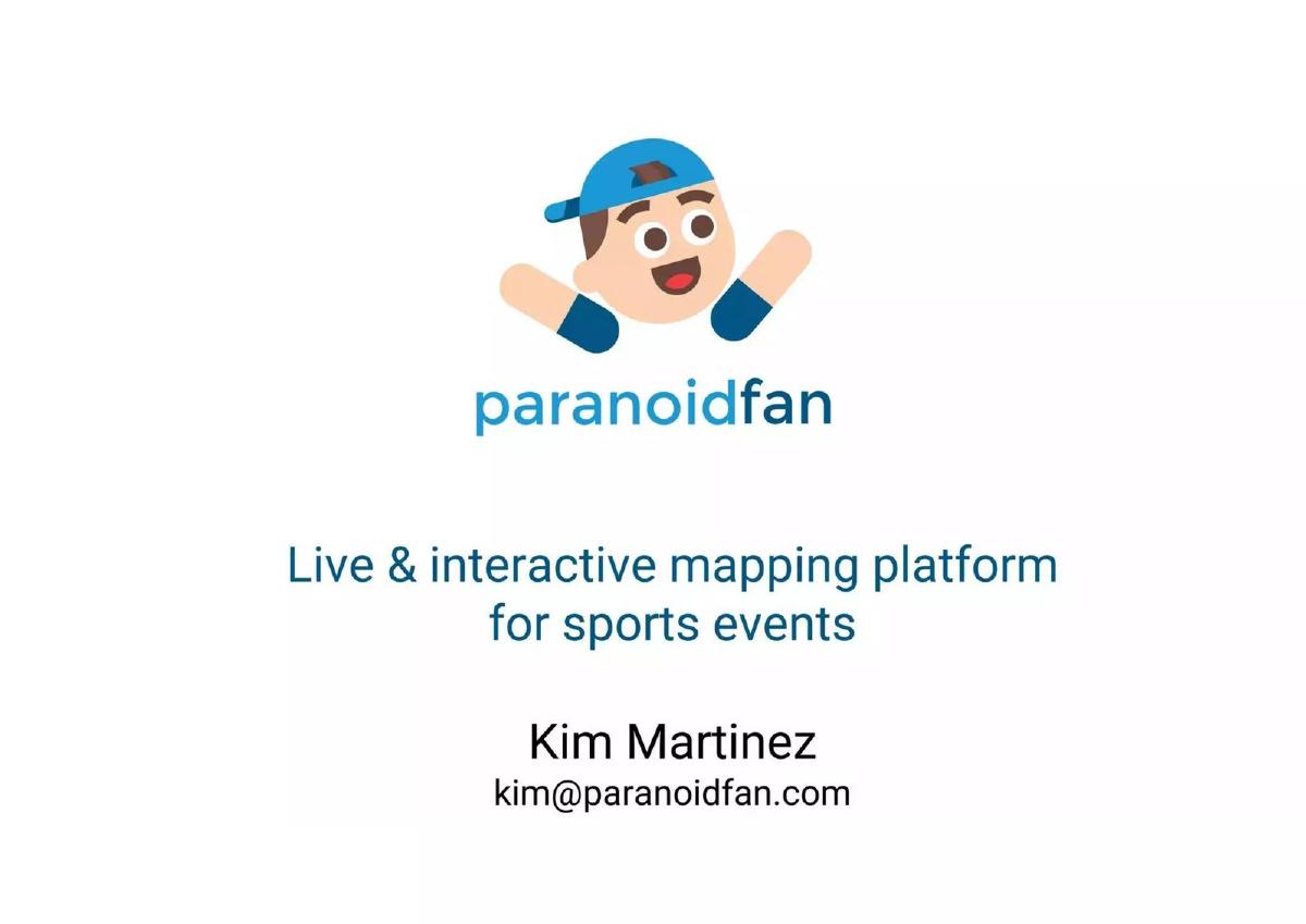 Paranoidfan pitch deck slide 1 of 11