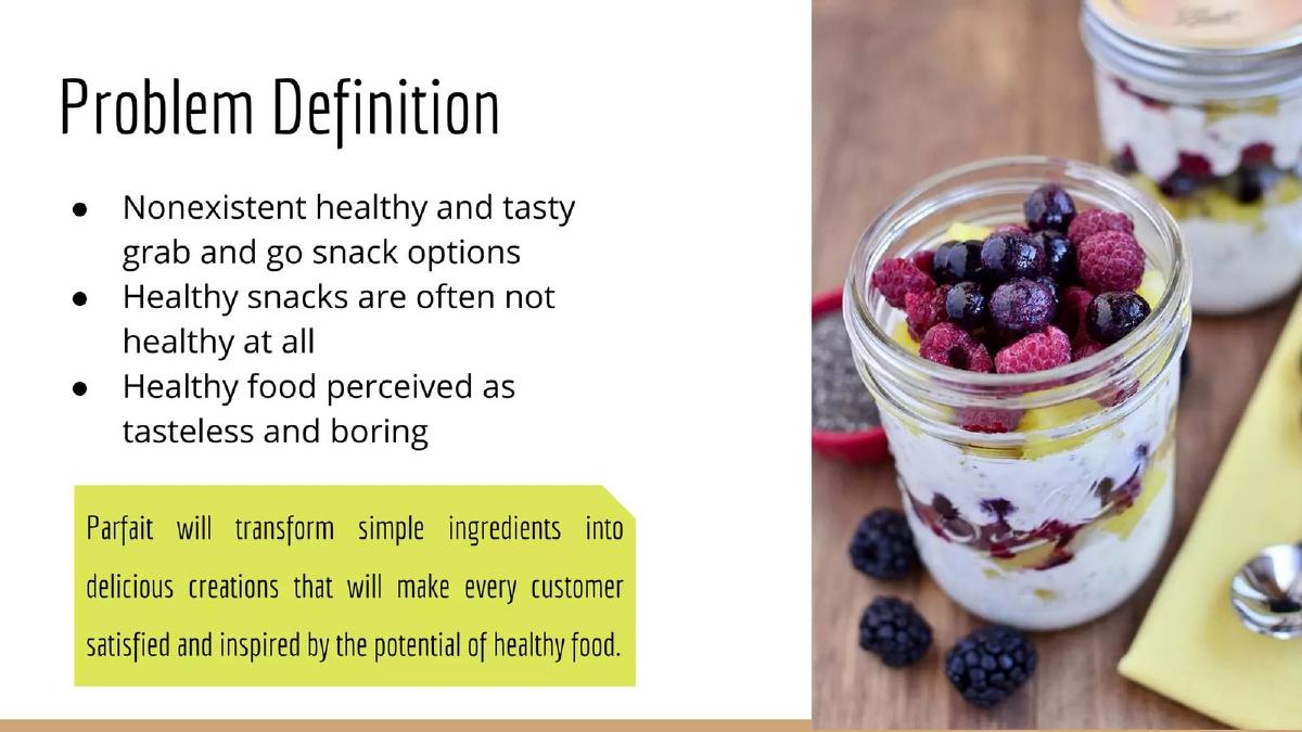 Parfait pitch deck slide 2 of 10
