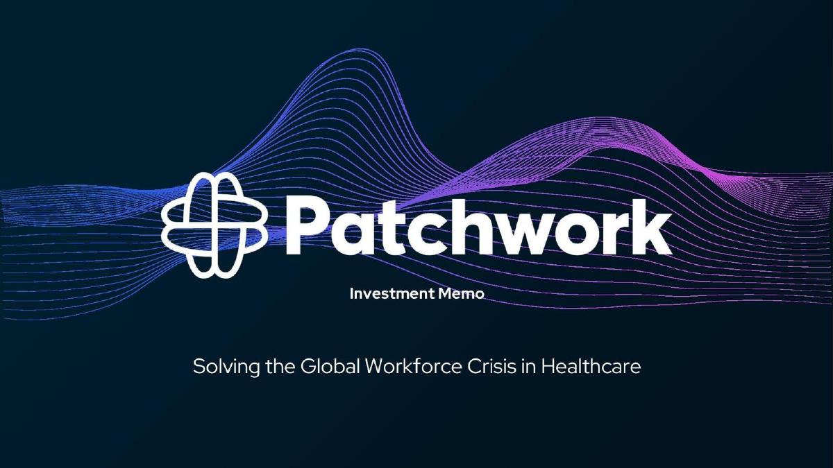Patchwork Health pitch deck slide 1 of 15