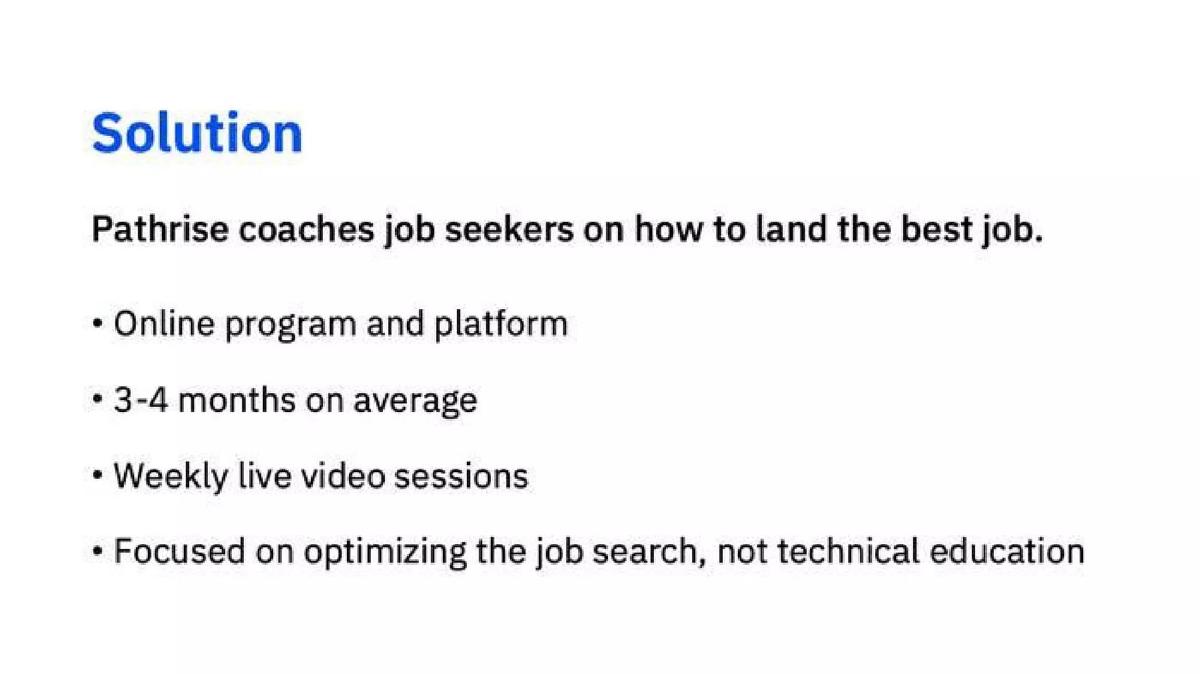 Pathrise pitch deck slide 3 of 12